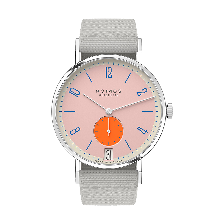 Nomos Tangente Tangente 38 date Flamingopink